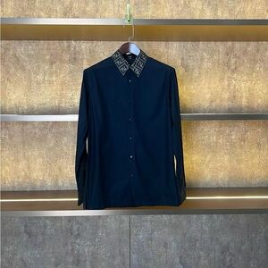 🚩steal authentic Fendi Men's Black Designer Shirt